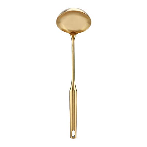 Suppenkelle Edelstahl Löffel Große Suppenkelle Küche Spatel Turner Kochwerkzeug (Gold) von TOPINCN