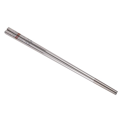 TOPINCN 1 Paar Metal -Metall -Stäbchen, Wiederverwendbare Edelstahl -Stäbchen -Essstäbchen Nicht -Schlupf -Chop -Sticks Tragbare Sushi -Stäbchen mit Gravurmuster, Reise (Farbige romantische Rosen) von TOPINCN