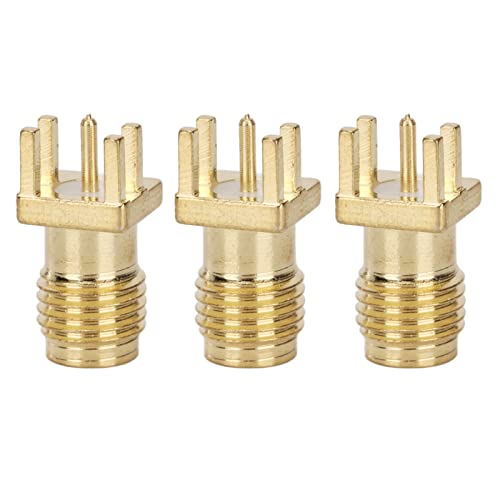 TOPINCN 100 PCs SMA -Basissocket mit 4 Stiften 4 Pins Stifte RF -Stecker mit Einem Breiten Einsatz Im Empfänger und Im Scanner von TOPINCN