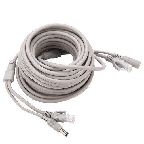 TOPINCN 10Mbps100Mbit/s Netzwerk RJ45+DC Ethernet CCTV -Kabel für IP -Kameras NVR System Cat 5 Power Extension Cable 2,1 X 5, M Männliche/weibliche Stecker 10 M/393,7ft (10 m) von TOPINCN