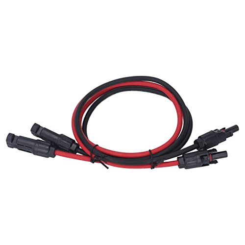 TOPINCN 12AWG ² Solarpanel -Verlängerungskabel Flamme Repräsentanten wasserdichte IP68 -Stecker für Solarstromausrüstung 2PCs (1m / 3,3 Fuß) von TOPINCN
