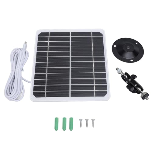 TOPINCN 20W Solarpanel für Überwachungskamera 5V Monokristalline Solarladegerät mit Einstellbarer Halterung IP68 für Überwachungskameras Wildlife Feeder von TOPINCN