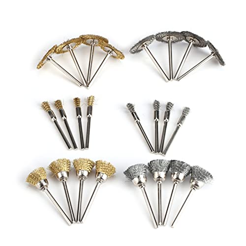 TOPINCN 24 -pcs Polierbürsten Kit, Metallfilamentscheibenpeeling, Edelstahl -Messing -Drahtwäßerbürsten mit Schankungen für Mühle -Bohrer -Rotarys -Werkzeug, Descaling, Debring TOPINCN 24 -pcs Polierbürsten Kit, Metallfilamentscheibenpeeling, Edelstahl -Messing -Drahtwäßerbürsten mit Schankungen für Mühle -Bohrer -Rotarys -Werkzeug, Descaling, Debring von TOPINCN