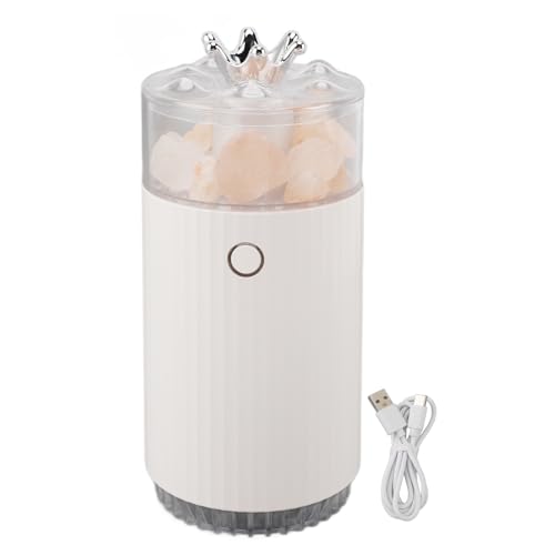 TOPINCN 240 Ml Ultraschall Mini -Luftbefeuchter, Meersalze Aromen Nebelgerät, Tragbarer Nebelhersteller, Desktop -Diffusor mit LED -Leuchten für Wohnzimmer Im Wohnzimmer Schlafzimmer (WHITE) von TOPINCN
