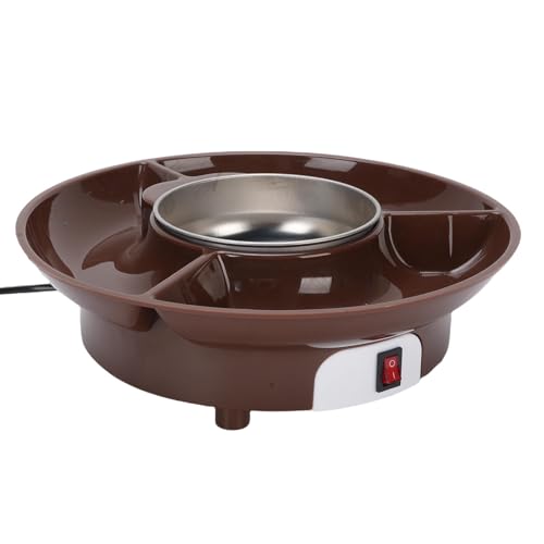 TOPINCN 25 W Elektrischer Schokoladenschmelzer, Schokoladenfondue-Topf, Schokoladenschmelzwärmer mit Tauchfunktion Zum Schmelzen von Pralinen, Dekorieren von Erdbeeren, (EU -Stecker 220 V) von TOPINCN