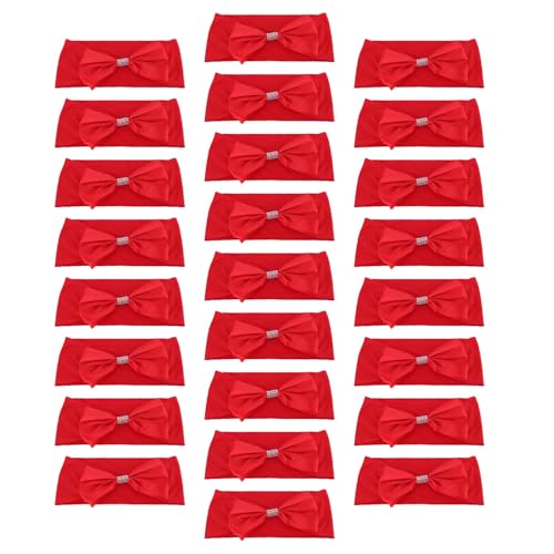 TOPINCN 25pcs Stuhl Sashes Bows Res Verwenden Bogenstuhl, Hochzeitsfeier Vorsitz (Rot) von TOPINCN
