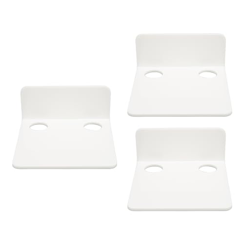 TOPINCN 3 PCs Kleine Überwachungskameras Wandregal, Wandmontierte Kamera -Tablett, Schwimmendes Regal, Wandhalterung mit 6 Kabelklammern und 10 -PCs -Klebebänder für Monitore (White) von TOPINCN