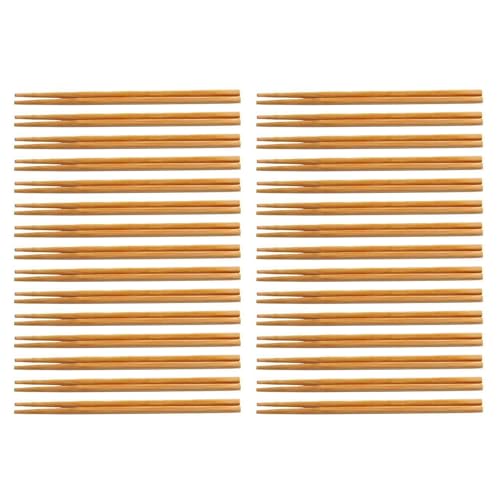 TOPINCN 30 Paar Holzstäbchen, Hölzerne Wieder Verwendbare Essstäbchen Chinesische Holz Stäbchen Handgemachter Essstäbchen für Restaurants von TOPINCN