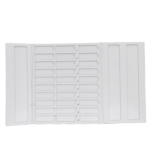 TOPINCN 30 Schlitzmikroskop -Schleifstorteplattenhalter, Faltbarer Speicher -Organizer Stapelbarer Mikroskop -Schleifschale Set von TOPINCN