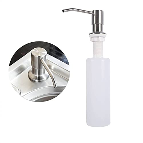 TOPINCN Seifenspender, 300 ml, Edelstahl, Pumpe, Seifenflasche, Weiß von TOPINCN