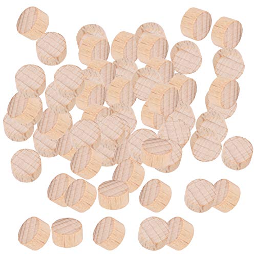TOPINCN 300pcs Unvollendete Buchenholzscheiben DIY Basteln Runde Chipzubehör Buchenholzholz für Schmuck Geburtstagsbretter Spielkarten Dekorationen (1cm) von TOPINCN