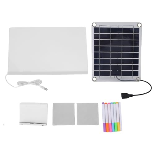 TOPINCN 30W LED -Notizbrett mit 7 Farben Stift, USB Solar Powered Light Up Acryl Dry ERase Board Note Message Board mit Einstellbarem Stand für Werbung Menü Zeichnungsnachricht von TOPINCN