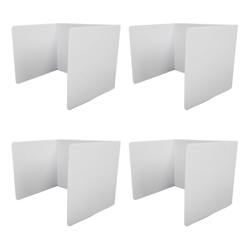 TOPINCN 4PCS -Datenschutzschalter, Studienschreibtisch -Trennwand, Kunststoff -Schreibtisch -Partition, Büro -Datenschutzbildschirm mit Faltbarem Design für Bibliotheksprüfungen von TOPINCN