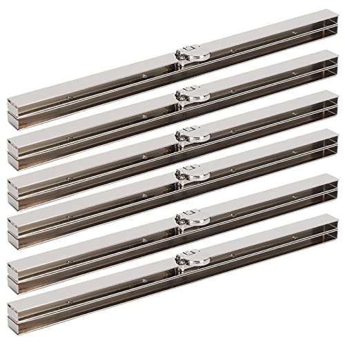 TOPINCN 6PCs Metall Brieftasche Rahmen Gerade Seite DIY Handwerk Eisen Leichte 19cm Tasche Hardware Tasche Zubehör Tasche Herstellung Zubehör Zubehör Zubehör Zubehör Zubehör mit Schloss (1) von TOPINCN