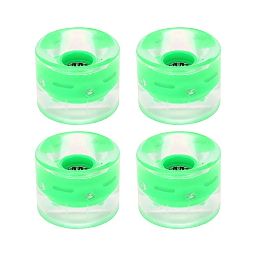 TOPINCN 78A 60x45mm Skateboardrad mit Hoher Elastizität PU -Füllung für Langzeitbrett - Schnellgeschwindigkeit, Nicht Rutsches Design für Bequemes Fahren, 4 und Magnetkern Inklusive (Green) von TOPINCN