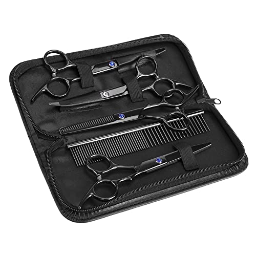 TOPINCN 7pcs für Hunde für Katzen, die Schere Haarschnittkit für Ofenstahl -Stahlwerkzeuge Scher für Frisuren der DIY -Tiere Kreation von TOPINCN