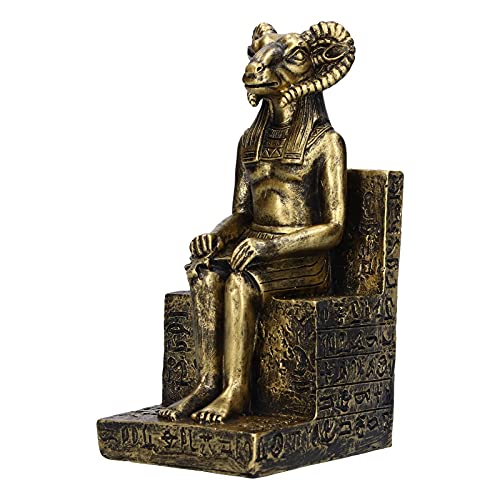 TOPINCN Ägyptische Götter Figur Schaf Statue Skulptur Harz Ornament Vintage Exquisite Retro Dekoration Polymer Material Modellierungswerkzeuge (Goldenes Schaf (SCS-V077-A1)) von TOPINCN
