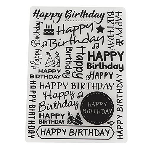 TOPINCN Alles Gute Zum Geburtstag Prägte Ordner Vorlage für Kartenherstellung von Wörtern Hintergrund Scrapbooking, Alles Gute Zum Geburtstagswörter Muster Handcraft Scrapbooking Stamp von TOPINCN