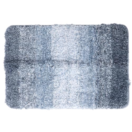 TOPINCN Badeteppichmatte, Badezimmer Teppich Schnell Trockene Polyester Fasermatten Maschine Waschbar Dusche Teppiche Anti -Schlupf Absorption Badbodenmatte Bademat Läufer für Heimt von TOPINCN