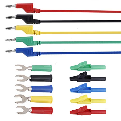 TOPINCN Bananensonden -Kit für Multimeter -Krokodil Clamp/Holder & U Typ Sonde Flexibel und Einfach zu Bearbeiten Stabile Verbindung und Genaues Messergebnis Geeignet für Multimetern und Netzteile TOPINCN Bananensonden -Kit für Multimeter -Krokodil Clamp/Holder & U Typ Sonde Flexibel und Einfach zu Bearbeiten Stabile Verbindung und Genaues Messergebnis Geeignet für Multimetern und Netzteile von TOPINCN