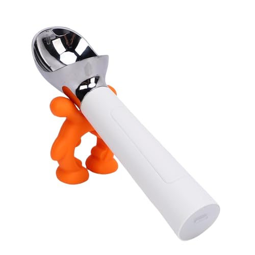 TOPINCN Beheizte Eisschaufel, Elektrische Erwärmung Gelato -Spaten, Schokoladensauce -Schaufel, Beheizter Gefrorenes Dessert -Dipper mit LED -Display für Häuser Küche Gadgets (WHITE) von TOPINCN