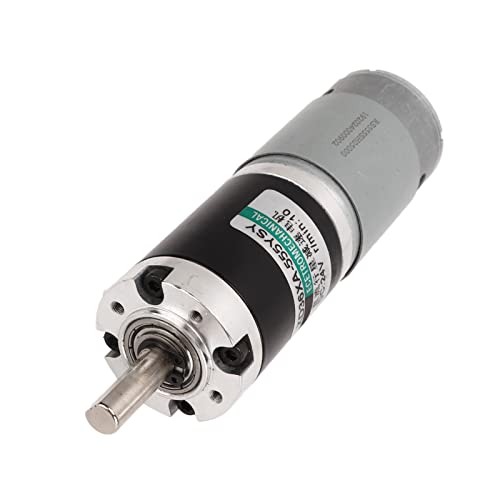 TOPINCN DC Getriebe Motor Starker Torsion Hoher Ausgang 24 V 15W Motor für Ersatzmikrogetriebe, Niedriger Rauschbetrieb für -Projekte Kupferschwarz (10 U/min) von TOPINCN
