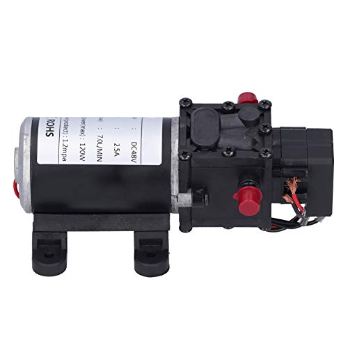 TOPINCN DC48V 120W Intelligente Membranpumpe Gusseisen Stahl 7.0L / MIN Automatische Druckregelung Zerstäubungshochdruckpumpe von TOPINCN