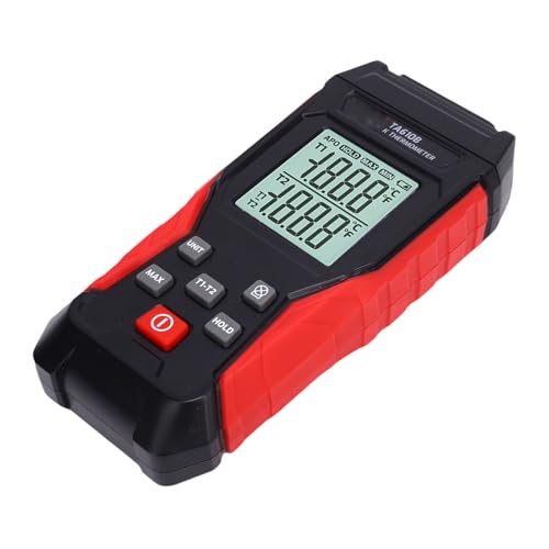 TOPINCN Digital K -Typ Thermoelement Thermometer 2 Kanaltemperaturmessgerät mit Hintergrundbeleuchtung LCD für den Industriellen Gebrauch Hohe Genauigkeit -200 ℃ Bis +1372 ℃ von TOPINCN
