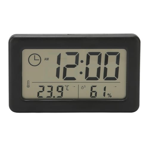 TOPINCN Digitaler Wecker, Elektronischer Schreibtischuhr mit Temperatur- und Feuchtigkeitsanzeige, Tragbarer Kleiner Desktop -Uhr, Großer Display Digitaler Kalenderuhr für Schlafzimmer von TOPINCN