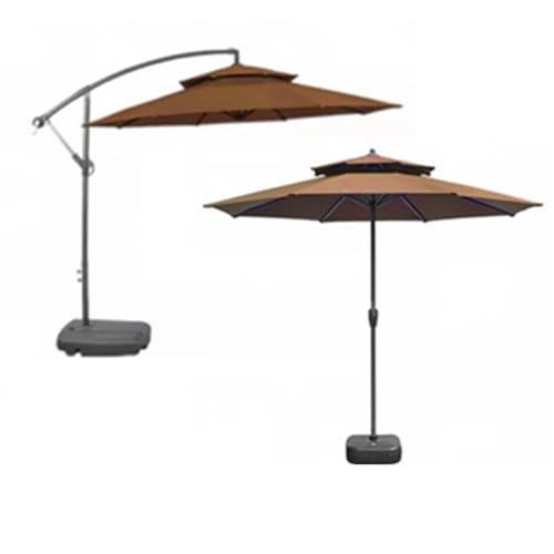 TOPINCN Double Top Sunshade Regenschirm Ersatztuch Stoff Garten Regenschirm Ersatz Top Cover Patio Regenschirm Ersatz für Baldachin für den Garten Im Innenhof Im Freien (3) von TOPINCN