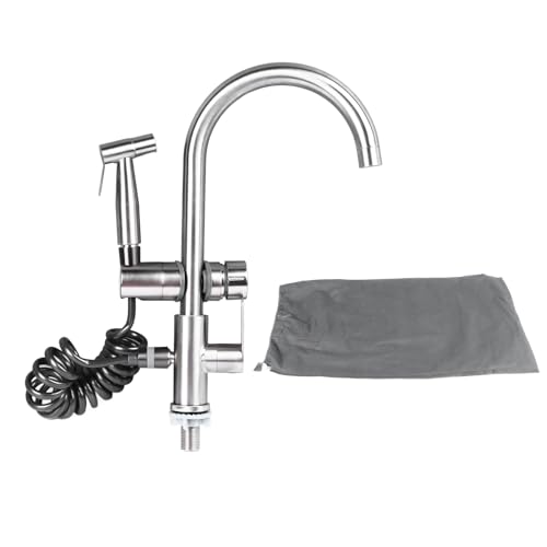 TOPINCN Edelstahl Küchenspüle Wasserhahn, Eingriff Küchenhahn mit Seitensprühgerät für Kitchens Restaurant Bar zu Hause und Kommerzieller Gebrauch von TOPINCN