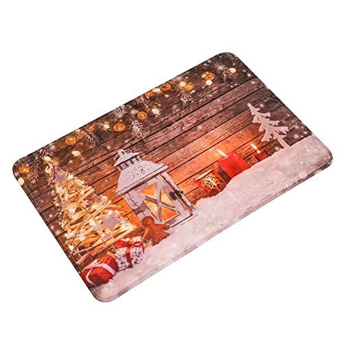 TOPINCN Eingangstür Matte Weihnachten Willkommen Küche Matte Bad Teppich Schlafzimmer Wohnzimmer Bodenmatte Dekor gut saugende Maschine waschbar Korridore von TOPINCN