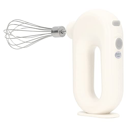 TOPINCN Elektrischer Handmixer, USB Wiederaufladbarer Elektrischer Schneebesen Kabelloser Handmixer 4-Stufen-Einstellung Elektrischer Schneebesen Handmilchaufschäumer Handschaumbereiter (Weiß) von TOPINCN