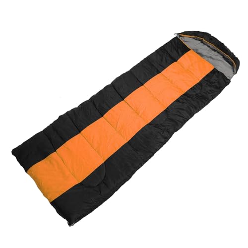 TOPINCN Elektrischer Heizschlafsack, Kohlefaser-Heizelemente, Kompakt, für Wintercamping, Rucksackreisen, Wandern (ORANGE) von TOPINCN