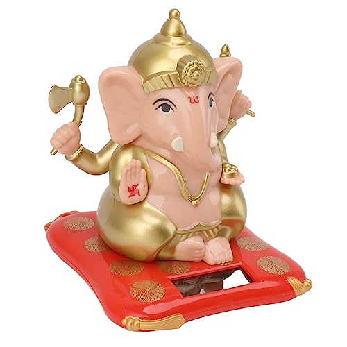 TOPINCN Ganesha Elefant Gott Statuen Indische Desktop Home Auto Board Figur für Fenster Spielzeug Dekoration Desktop Ornamente Ganesha für Idol Verzierung Büste Dekorative Statuen von TOPINCN