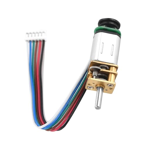 TOPINCN Getriebe Motor Großes Moment mit Niedrigem Geräusch für -Spielzeugautos Metall 6V 2W GBMQGM12BY20 Getriebemotor mit Encoder für Kleine Roboter (6 V 70 U/min) von TOPINCN