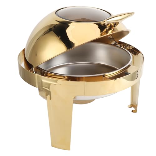 TOPINCN Goldschrecken -Gerichte für Buffet, Edelstahl -Chafer -Wärmer -Set, 6L -Kapazitätsrunde Catering -Lebensmittelwärmer mit Alkoholheizung, Geeignet für Catering -Event (1 Pfanne in voller Größe) TOPINCN Goldschrecken -Gerichte für Buffet, Edelstahl -Chafer -Wärmer -Set, 6L -Kapazitätsrunde Catering -Lebensmittelwärmer mit Alkoholheizung, Geeignet für Catering -Event (1 Pfanne in voller Größe) von TOPINCN