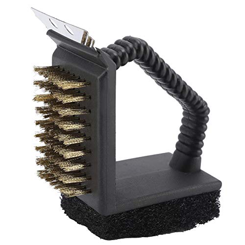 TOPINCN Grillbürste,BBQ-Bürstenreiniger 3-in-1-Edelstahlgrill mit Multifunktionsfunktion Familienküche, Gartenpicknick, Camping MEHRWEG VERPACKUNG von TOPINCN