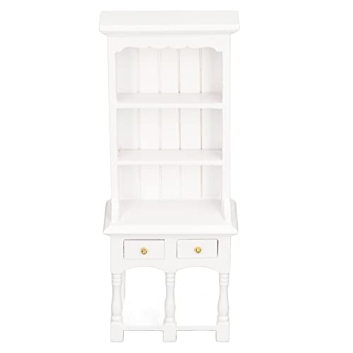 TOPINCN Hand Geschnitztes Puppenhaus Bücherregal Miniaturspielzeug Lebendes Zartes Birkenschrankmodell für 1/12 Skala Doll House Dekoration von TOPINCN