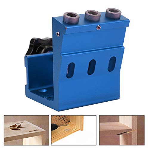 TOPINCN Haushaltsholzbearbeitungsloch -Loch -Werkzeug Aluminiumlegierung Taschenlochbohranleitung für Möbel und Holzrot/Blau (BLUE) von TOPINCN