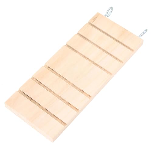 TOPINCN Haustier Holzleiter Plattform Spielzeug Umweltfreundliches Kletterbrett für Maus Chinchilla 16 * 7 * 1 cm Khaki von TOPINCN