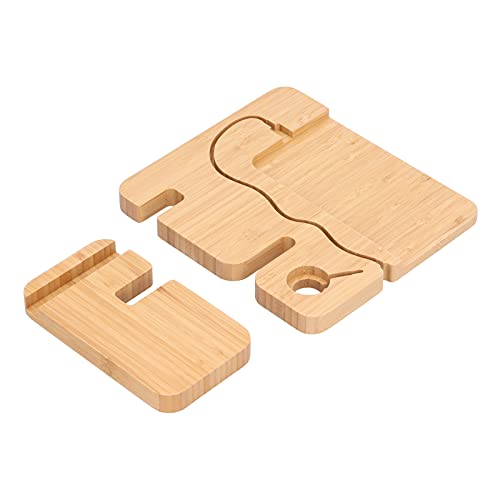 TOPINCN Holz Telefon Docking Station Bambus Uhr Organizer Schreibtisch Aufbewahrungshalterung Schlüsselhalter Für Mann Frau Geburtstagsgeschenk von TOPINCN