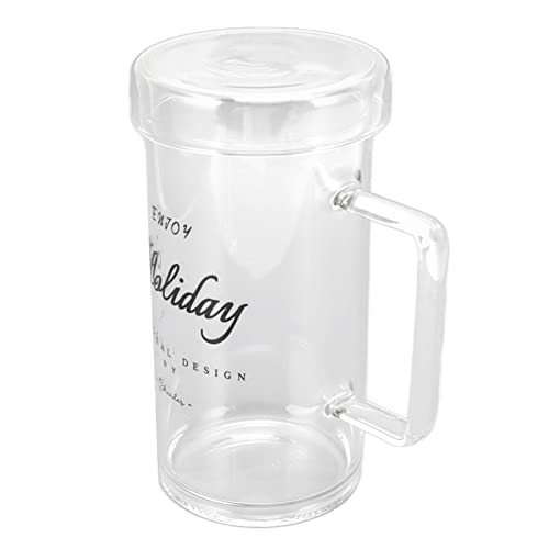 TOPINCN Kaffeetasse aus Glas, Bequemer Griff 700 Ml Transparente Glastasse Als Geschenk für Kaffee (Urlaub) von TOPINCN