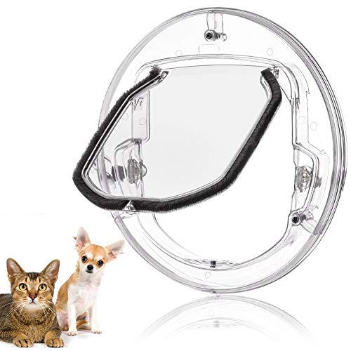 TOPINCN Katzenklappe für Haustiere aus Glas mit Klappe für alle Katzen und kleinen Hunde. von TOPINCN