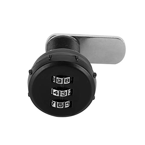 TOPINCN Kombination Cam Lock Security Locks, 3 -stellige Schlüssellosenverriegelungsschlösser für Metall -Combi -Cam -Cam -Sperren für (L = 19 0,5~12 mm Schrankdicke) von TOPINCN