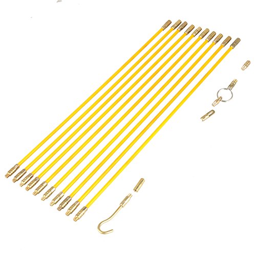 TOPINCN Laufen Draht Kabel Fiberglas Messing Hochwertige Glasfaser Elektrische Ziehen Fisch Band Pull & Push Kit 10 stücke 4mm von TOPINCN