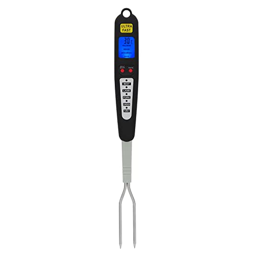 TOPINCN Lesen Sie das Fleischthermometer, Ofen -Kochwärmemesser Sofort, Digitale Grill -Temperaturmesser mit Zwei Sonden- und Griffgriff- und LED -Display Zum Grillen, Rauchen, Backen von TOPINCN