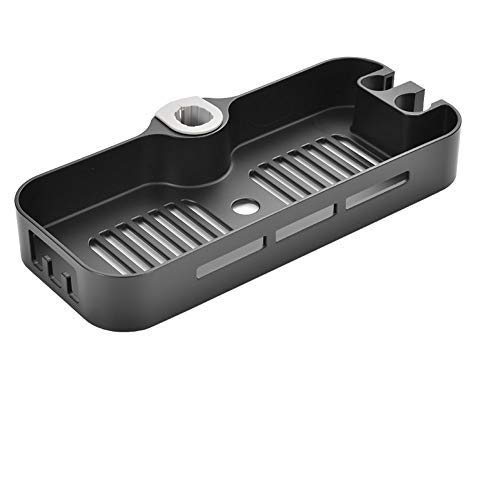 TOPINCN Matte Duschspannstange Caddy Duschstange Lagerregal mit Duschkopfhalter Schwarz Badezimmerzubehör von TOPINCN