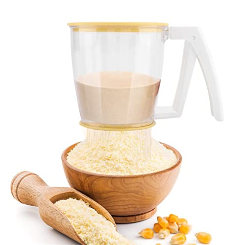 TOPINCN Mehlsieb Handschale Mehlsieb Sieb Pulver Mehlsieb Backen Liefert Werkzeuge mit Deckel am unteren Siebmehl TOPINCN Mehlsieb Handschale Mehlsieb Sieb Pulver Mehlsieb Backen Liefert Werkzeuge mit Deckel am unteren Siebmehl von TOPINCN