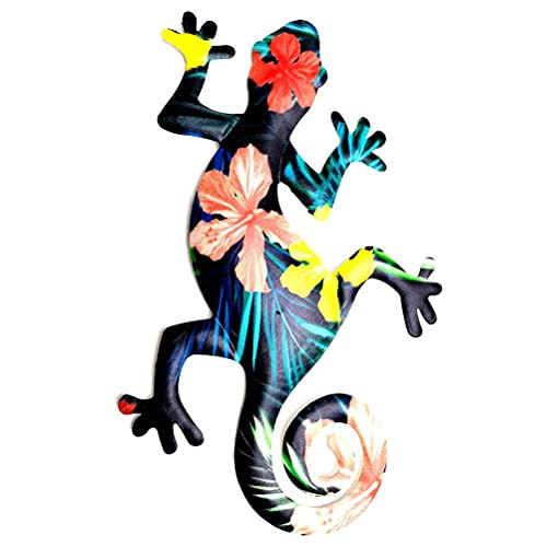 TOPINCN Metall-Gecko-Wand-Kunst-Dekor, Bunte Eidechsen-Kunst-Wand-Skulptur, Hängende Dekoration, Kunst-Skulptur, Kunsthandwerk für Drinnen und Draußen, Zuhause, Schlafzimmer, Wohnzimmer, (Farbe 5) von TOPINCN